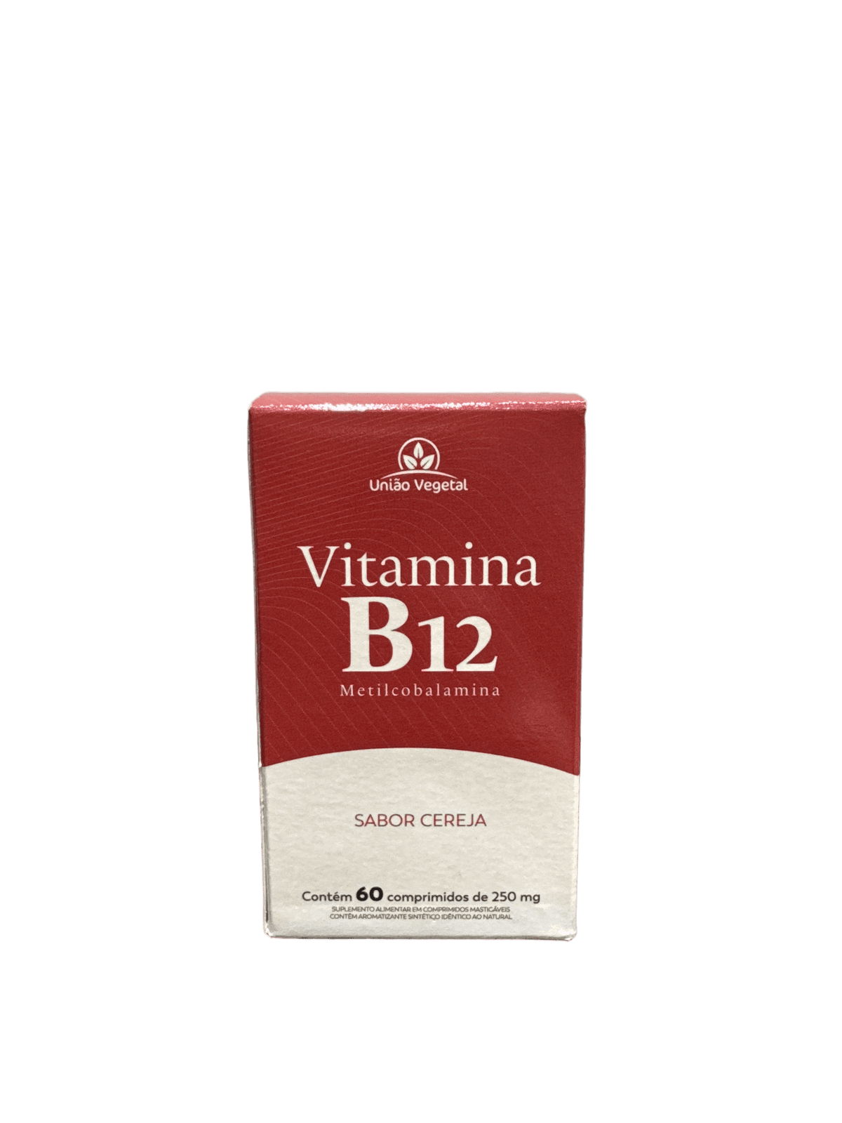 VITAMINA B12 250MG CEREJA 60 CÁPSULAS — UNIÃO VEGETAL