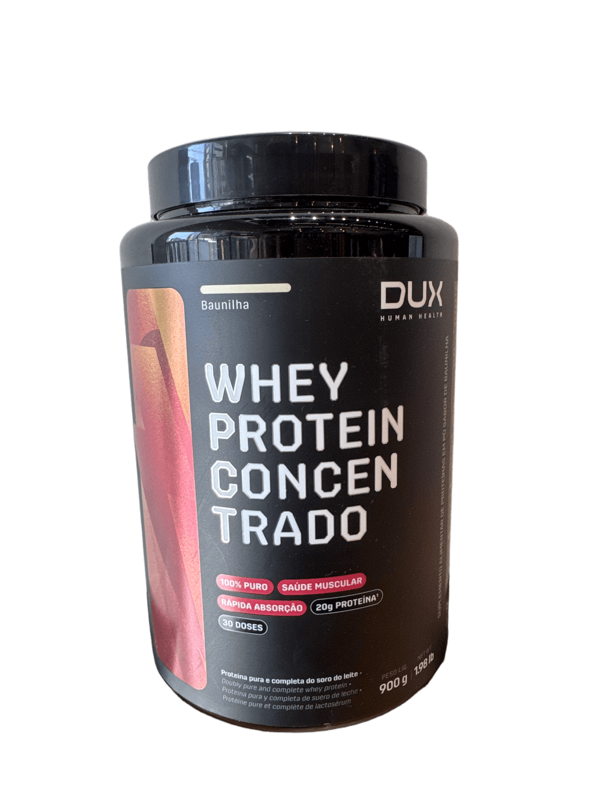 WHEY PROTEIN CONCENTRADO BAUNILHA 900G — DUX