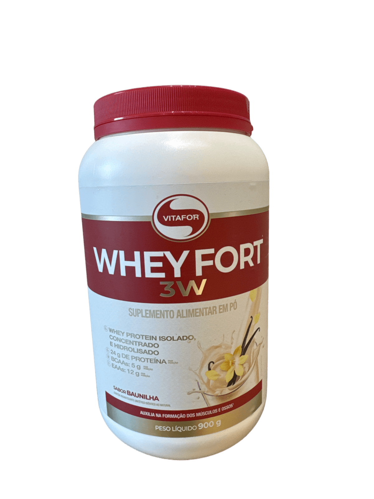 WHEY FORT 3W 900G BAUNILHA — VITAFOR