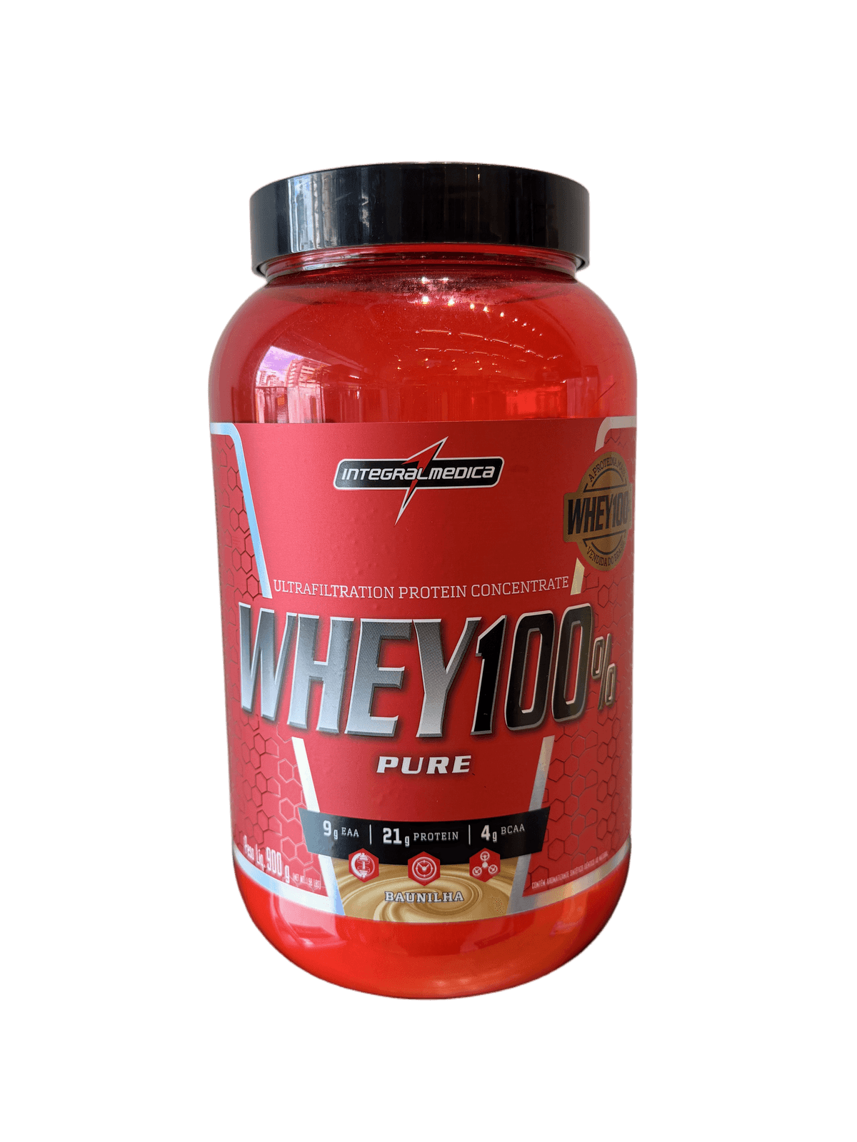 WHEY 100% PURE BAUNILHA 900G — INTEGRAL MEDICA