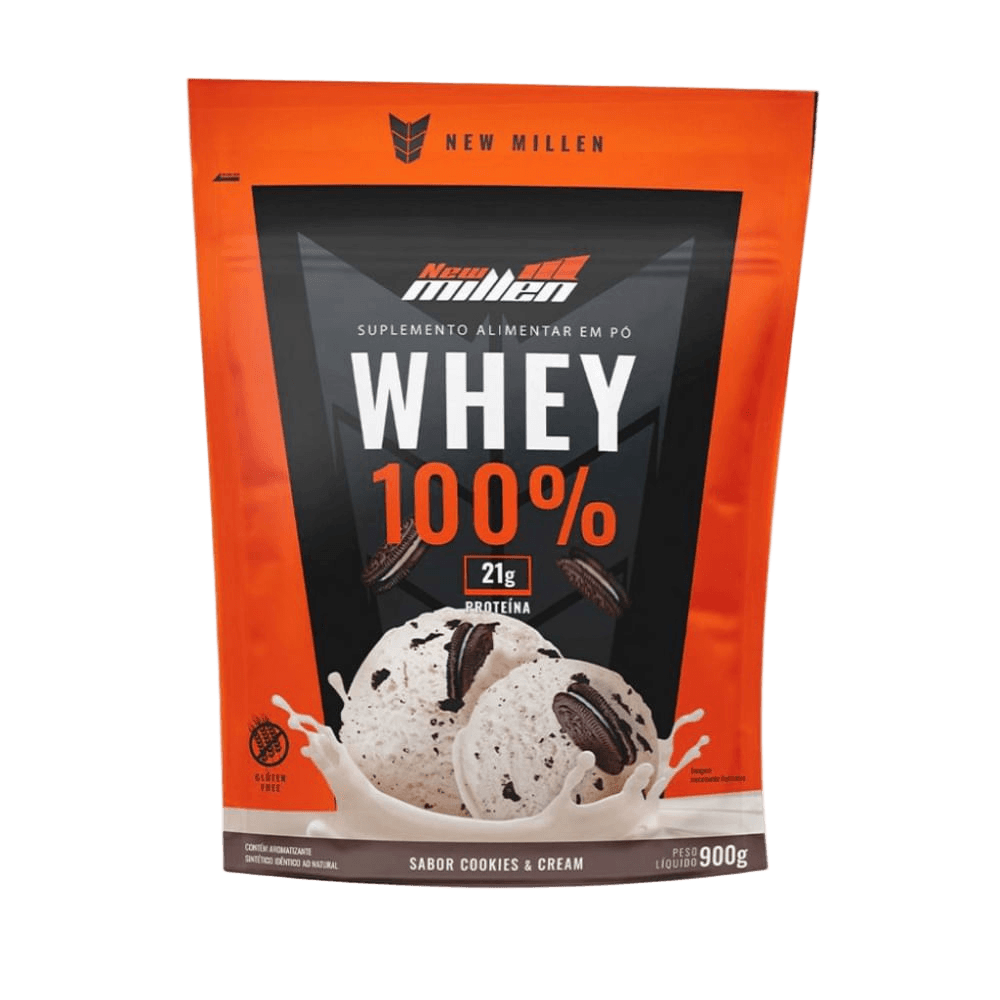 WHEY 100% COOKIES REFIL 900G — NEW MILLEN