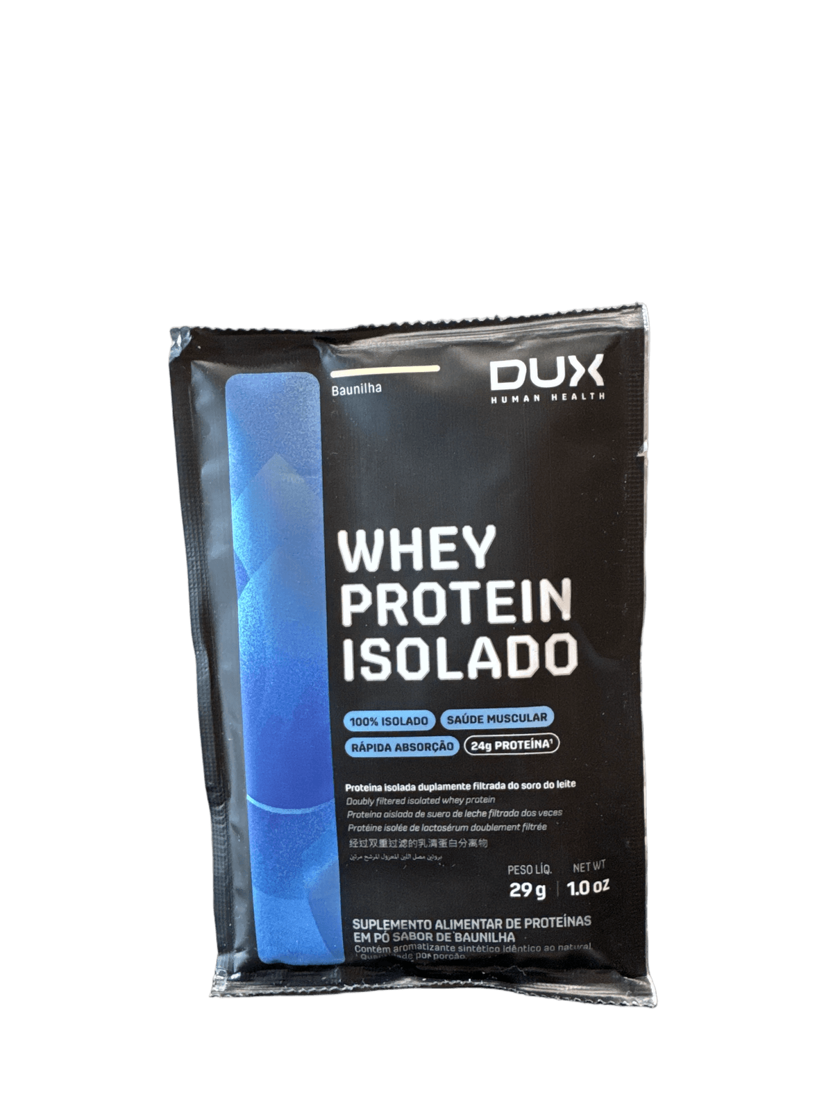 SACHÊ WHEY PROTEIN ISOLADO BAUNILHA 30G — DUX
