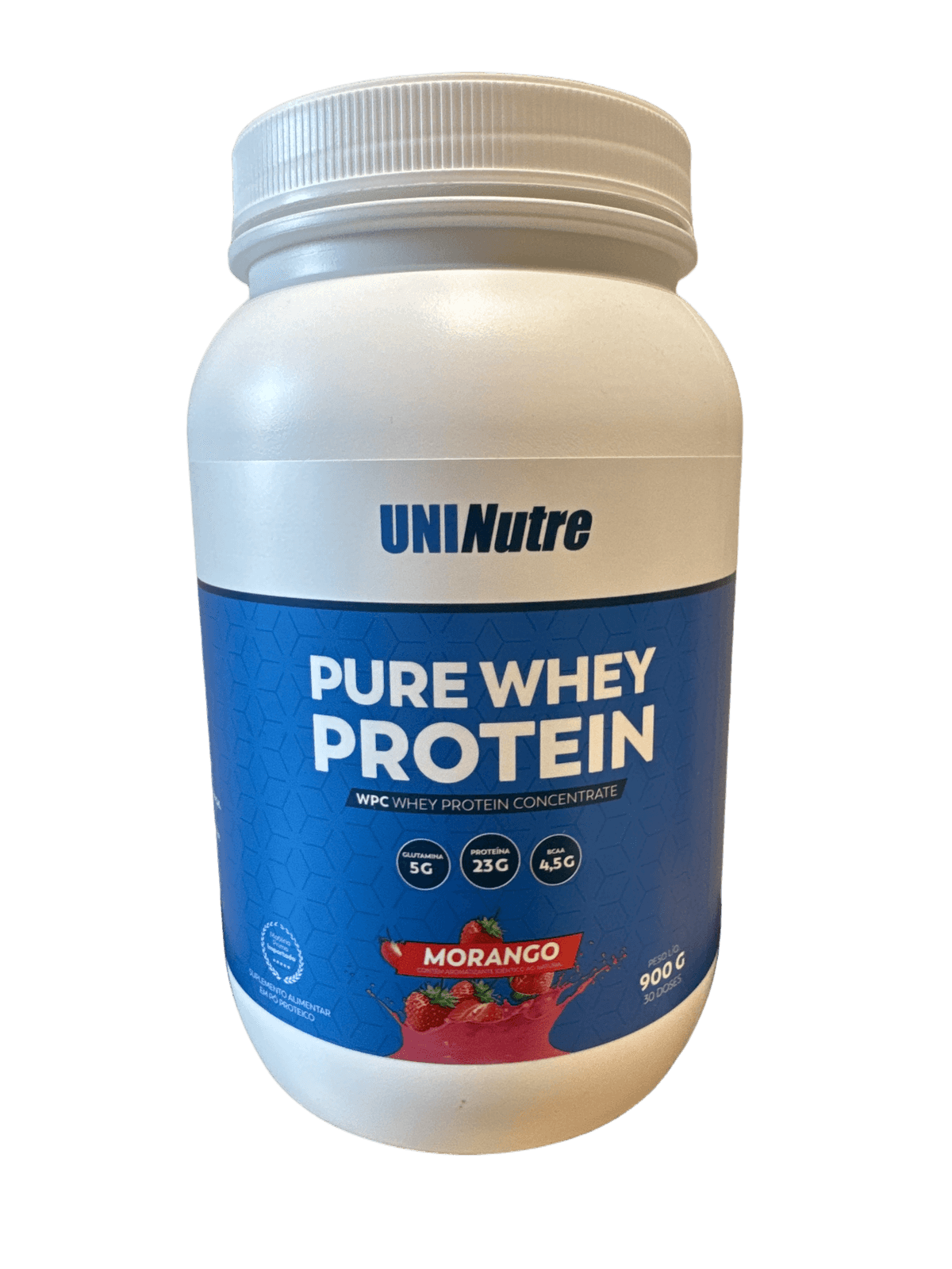 PURE WHEY PROTEIN UNINUTRE MORANGO 900G