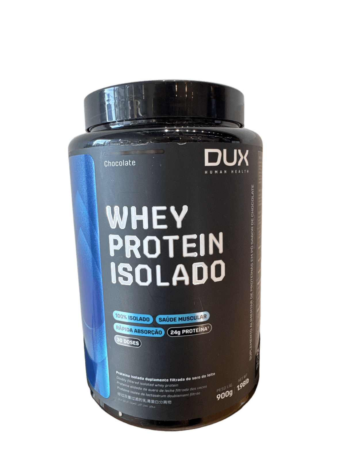 WHEY PROTEIN ISOLADO CHOCOLATE 900G — DUX