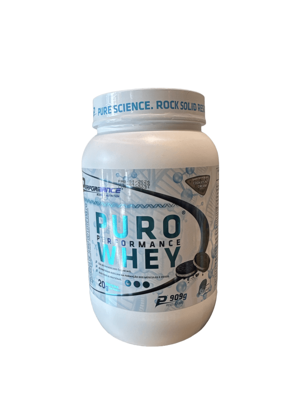 PURO WHEY COOKIES N CREAM 909G — PERFORMANCE