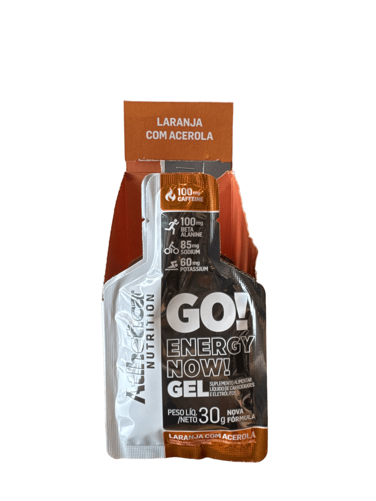 ATLHETICA GO ENERGY NOW GEL LARANJA COM ACEROLA 30G