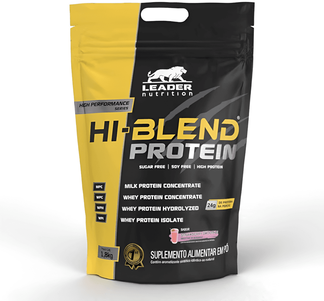 LEADER NUTRITION HI BLEND PROTEIN SMOOTHIE DE MORANGO 1,8KG