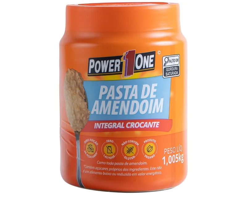 POWER1ONE PASTA DE AMENDOIM CROCANTE 1.005KG