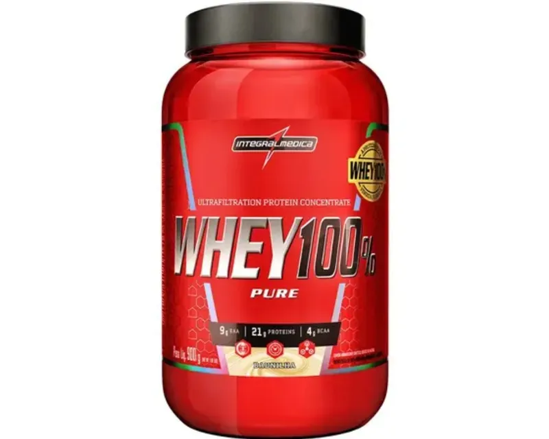 INTEGRAL MEDICA WHEY 100% PURE BAUNILHA 900G