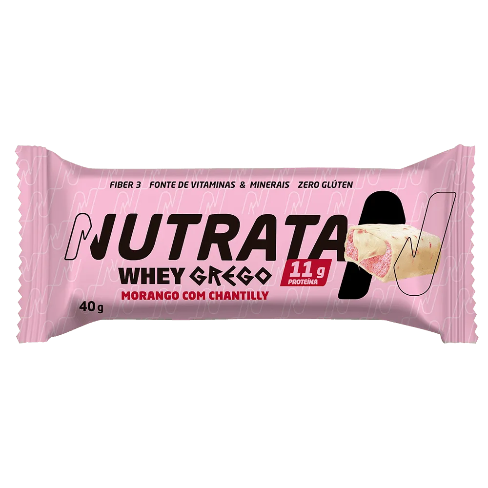NUTRATA WHEY GREGO BAR MORANGO COM CHANTILLY 40G