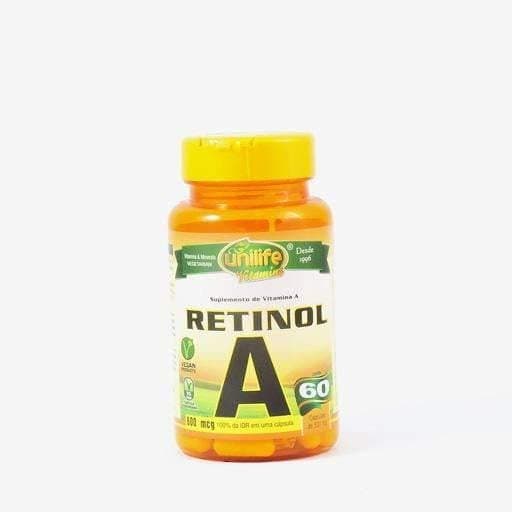 UNILIFE VITAMINA A RETINOL 500 MG 60 CAPS