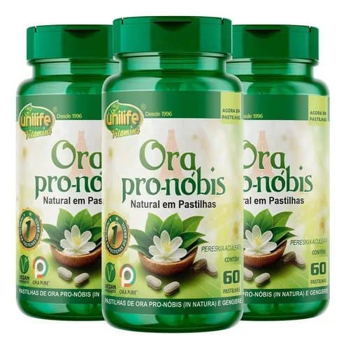 UNILIFE PASTILHA NATURAL DE ORA PRO-NOBIS 60 PASTILHAS