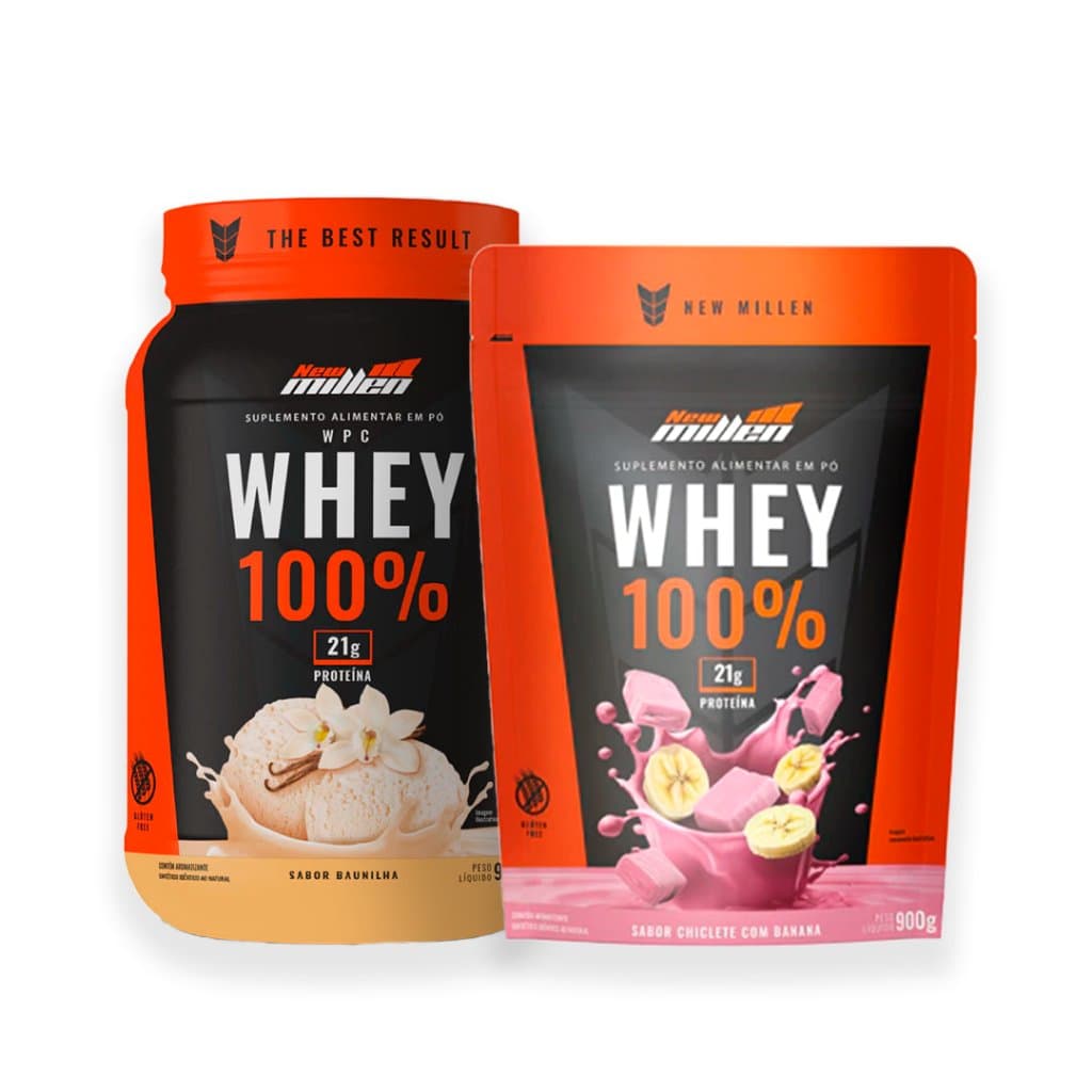 NEW MILLEN WHEY 100% COOKIES REFIL 900G