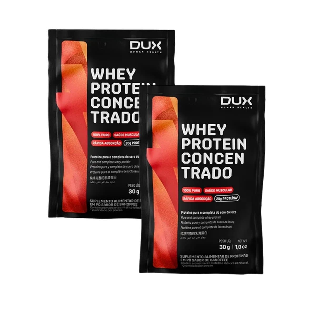 DUX WHEY SACHE CONCENTRADO CARAMELO SALGADO 30G