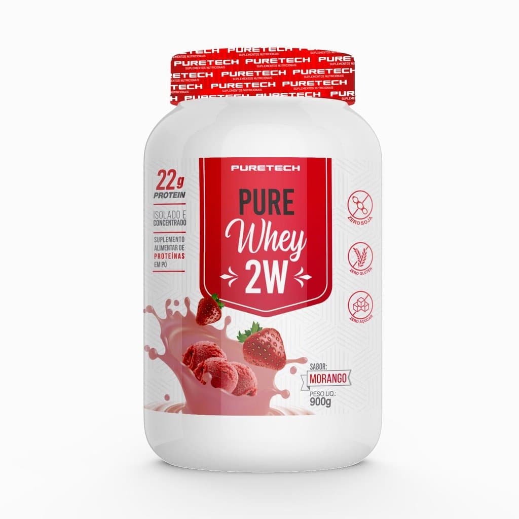 UNINUTRE PURE WHEY PROTEIN MORANGO 900G