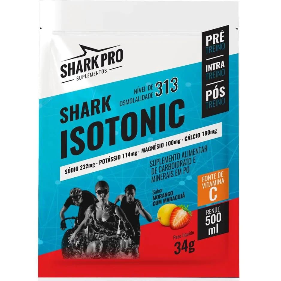 SHARK PRO SACHE ISOTONICO MORANGO COM MARACUJA 34G