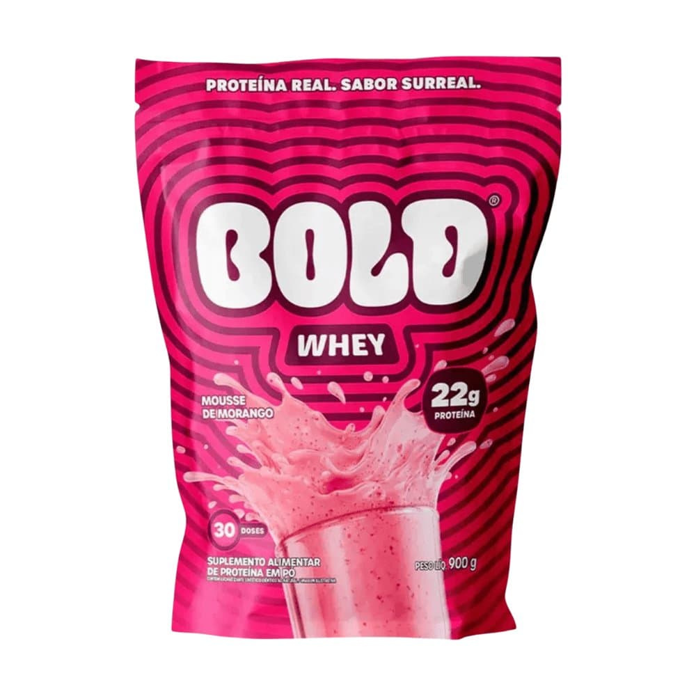 BOLD WHEY MOUSSE DE MORANGO REFIL 900G